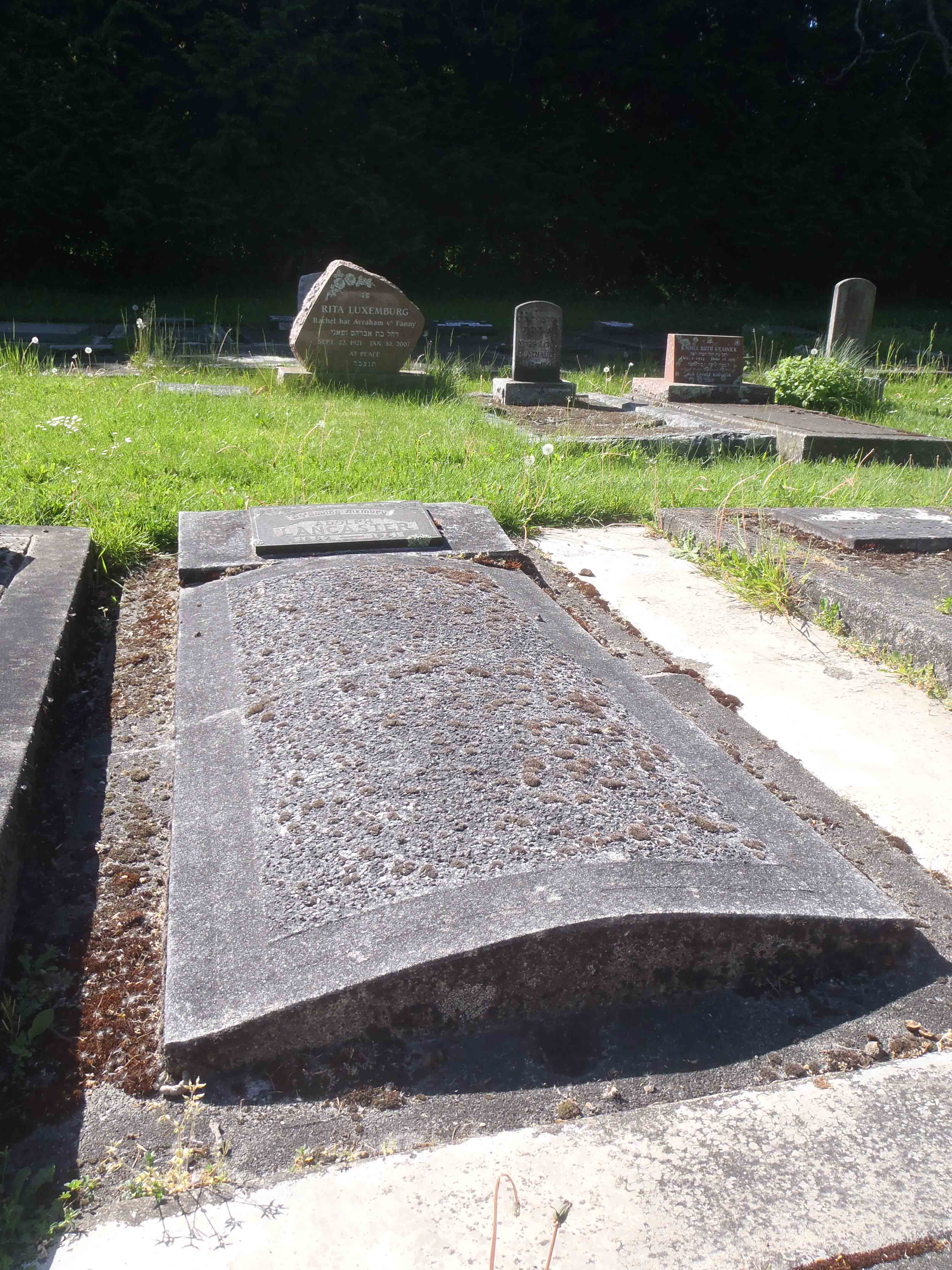 Adolph Lancaster grave, Victoria Jewisdh Cemetery